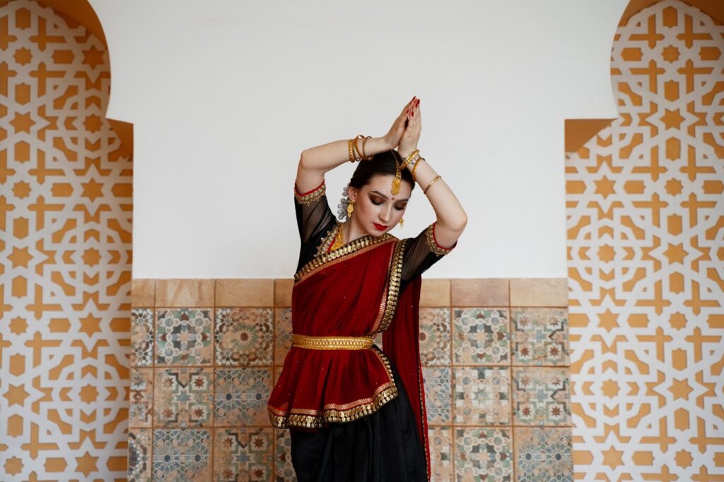 woman wearing sari